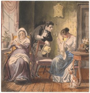 A visit (日常生活からの訪問) 作： Wilhelm Marstrand