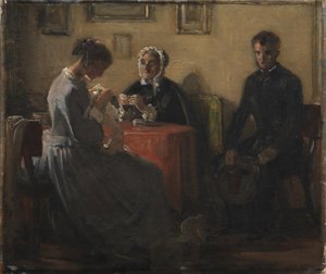 求婚者の訪問 作： Wilhelm Marstrand