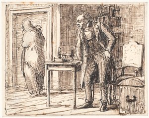 けちと貧しい妻 作： Wilhelm Marstrand