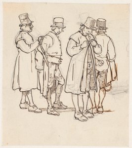 スウェーデンの 4 人の農家のグループ 作： Wilhelm Marstrand