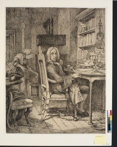 ホルバーグは手紙を書く 作： Wilhelm Marstrand