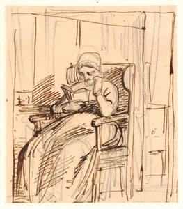 老婦人読書 作： Wilhelm Marstrand