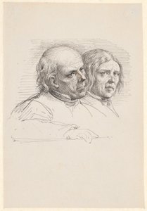 2 人のスウェーデンの農民の肖像研究 作： Wilhelm Marstrand