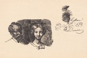 2頭立ての学習シートと筆記試験 作： Wilhelm Marstrand