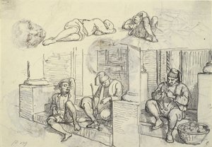 階段の上のトルコ人とラザロンの研究 作： Wilhelm Marstrand