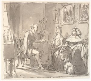 彼女の優雅な訪問 作： Wilhelm Marstrand