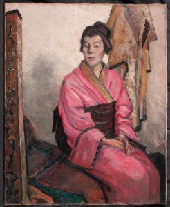 着物を着た女性 作： Wilhelm Thöny