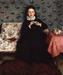 ソファーで 作： Wilhelm Trübner