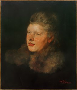 金髪に毛皮 作： Wilhelm Trübner