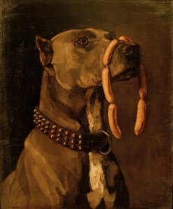 W.Trübner、ソーセージのマスチフ 作： Wilhelm Trübner
