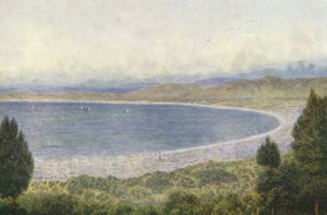 クルーフ・ネックからのテーブルベイ（カラーリトグラフ） 作： Wilhelm Westhofen