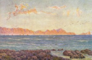 フォルス湾南部とハングクリップ岬（カラーリトグラフ） 作： Wilhelm Westhofen