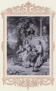 フリーデリケ、ワーライトとディヒトゥング（リトグラフ 作： Wilhelm von (after) Kaulbach