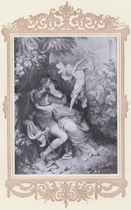 ヘレナ、ファウスト（リトグラフ 作： Wilhelm von (after) Kaulbach