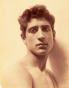 少年の習作、シチリア、C.1898年（セピア色の写真 作： Baron Wilhelm von Gloeden