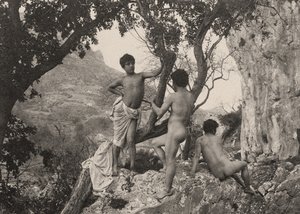 男性のヌードヌードの研究、1900年頃 作： Baron Wilhelm von Gloeden