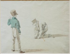 ひさしのついた帽子をかぶった少年の研究 作： Wilhelm von Kobell