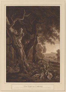 風景の中の古代オーク 作： Wilhelm von Kobell, after Jan Wijnants