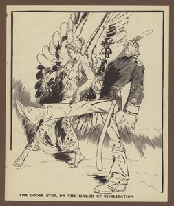 ガチョウの歩み、または文明の行進 (litho) 作： Will Dyson
