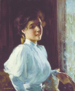若い女性（キャンバスに油彩）