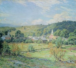 9月の朝、プレーンフィールド、ニューハンプシャー 作： Willard Leroy Metcalf