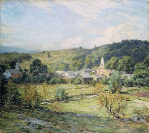 9月の朝、ニューハンプシャー州プレーンフィールド 作： Willard Leroy Metcalf