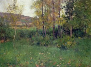 春の風景、ジヴェルニー 作： Willard Leroy Metcalf
