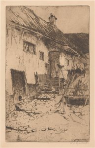 農場 作： Willem Adrianus Grondhout (signed by artist)
