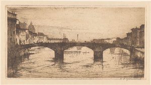 フィレンツェ（原題） 作： Willem Adrianus Grondhout (signed by artist)