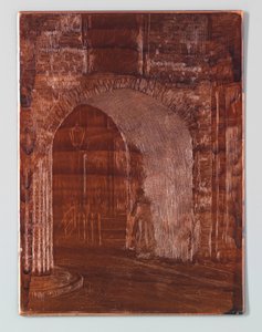 修復前のハーグの刑務所の門 作： Willem Adrianus Grondhout (signed by artist)