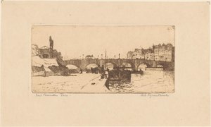 パリのトルネル橋 作： Willem Adrianus Grondhout (signed by artist)