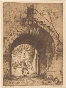 Rothenburg (オブジェクトの元のタイトル) 作： Willem Adrianus Grondhout (signed by artist)