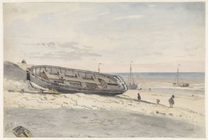 ビーチでのボート遊び 作： Willem Anthonie van Deventer
