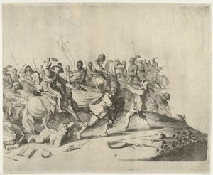 騎兵と歩兵の戦闘 作： Willem Basse