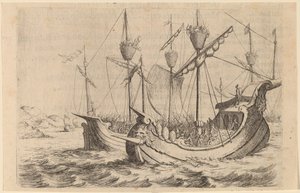 ローディア人と戦うハンニバルの海軍 作： Willem Basse