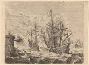 ジブラルタルでのスペイン艦隊に対するヘームスケルクの勝利 作： Willem Basse