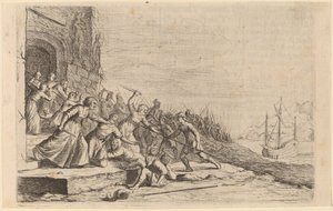 ヴィーナス神殿を守るソロンの信奉者 作： Willem Basse