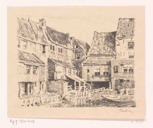 エンクホイゼンの古民家の裏 古民家 遠恵前（原題） 作： Willem Bastiaan Tholen (signed by artist)