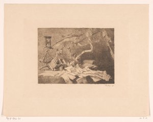 落下物や壊れた物がある静物 終わり（原題） 作： Willem Bastiaan Tholen (signed by artist)