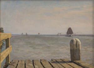 エンクハイゼンの桟橋、1918 年。 作： Willem Bastiaan Tholen