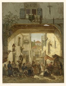 ハーグのユダヤ人地区の Boerenpoort 作： Willem Bernardus IJzerdraat