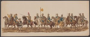 1862年のデルフトパレード、最初のグループ デルフトのロイヤル アカデミーの第 4 ラストラム - Ao。 1862年 - 衣装を着たオプトグト (オブジェクトのシリーズタイトル)