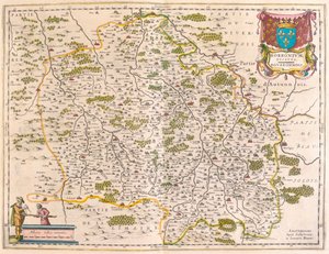アムステルダム、ウィレム・ブラウ著『Theatrum Orbis Terrarum, sive Atlas Novus』所収のBerri, Nivernois, Borbonnois。
