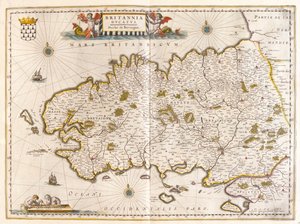 アムステルダム、ウィレム・ブラウ著『Theatrum Orbis Terrarum, sive Atlas Novus』所収のブルターニュ。 作： Willem Blaeu