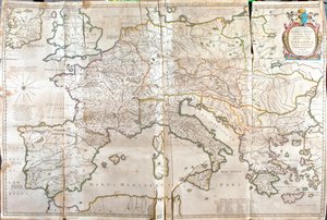 ウィレム・ブラウ著『Theatrum Orbis Terrarum, sive Atlas Novus』（アムステルダム）所収のヨーロッパと西アジア。 作： Willem Blaeu