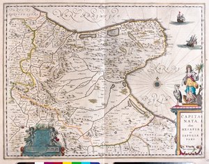 アムステルダム、ウィレム・ブラウ作「Theatrum Orbis Terrarum, sive Atlas Novus」所収、イタリア、フォッジア 作： ウィレム・ブルー