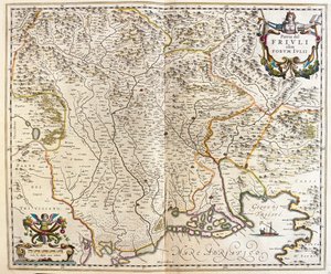 イタリア、フリウリ・ヴェネツィア・ジュリア州、アムステルダム、ウィレム・ブラウ作「Theatrum Orbis Terrarum, sive Atlas Novus」所収 作： Willem Blaeu