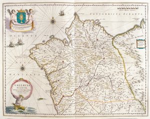 ガリシア・スペイン、アムステルダム、ウィレム・ブラウ著『Theatrum Orbis Terrarum, sive Atlas Novus』所収 作： Willem Blaeu