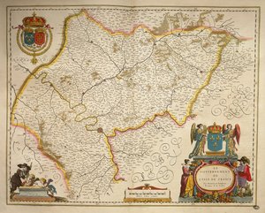 Willem Bleau作「Theatrum Orbis Terrarum」よりIle-de-France, Isle of France, アムステルダム 作： Willem Blaeu