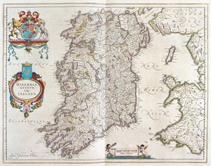 アイルランド、アムステルダム、ウィレム・ブラウ著『Theatrum Orbis Terrarum, sive Atlas Novus』所収 作： ウィレム・ブルー